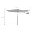 HAPPY GARDEN - Parasol droit HAPUNA rectangulaire 2x3m beige - vignette