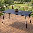 CONCEPT USINE - Table de jardin 4 à 6 places 120cm gris foncé BERGAME - vignette