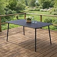 CONCEPT USINE - Table de jardin 4 à 6 places 120cm gris foncé BERGAME - vignette