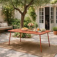 CONCEPT USINE - Table de jardin 6 places 160cm terracotta BERGAME - vignette