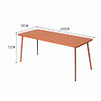 CONCEPT USINE - Table de jardin 6 places 160cm terracotta BERGAME - vignette