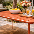 CONCEPT USINE - Table de jardin 6 places 160cm terracotta BERGAME - vignette