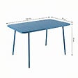 CONCEPT USINE - Table de jardin 4 à 6 places 120cm bleu BERGAME - vignette