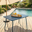 CONCEPT USINE - Table de jardin 4 à 6 places 120cm bleu BERGAME - vignette
