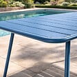CONCEPT USINE - Table de jardin 4 à 6 places 120cm bleu BERGAME - vignette