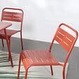 CONCEPT USINE - Table carrée 4 places 70x70cm terracotta BERGAME - vignette