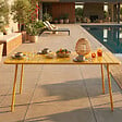 CONCEPT USINE - Table de jardin 6 places 160cm jaune BERGAME - vignette