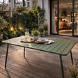 CONCEPT USINE - Table de jardin 4 à 6 places 120cm vert BERGAME - vignette