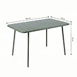 CONCEPT USINE - Table de jardin 4 à 6 places 120cm vert BERGAME - vignette