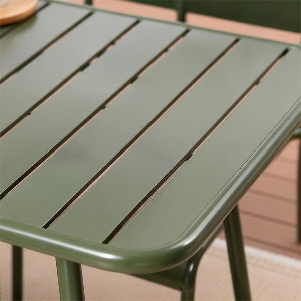 CONCEPT USINE - Table de jardin 4 à 6 places 120cm vert BERGAME - large