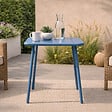 CONCEPT USINE - Table carrée 2 places 50x50cm bleu BERGAME - vignette