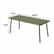CONCEPT USINE - Table de jardin 6 places 160cm vert BERGAME - vignette