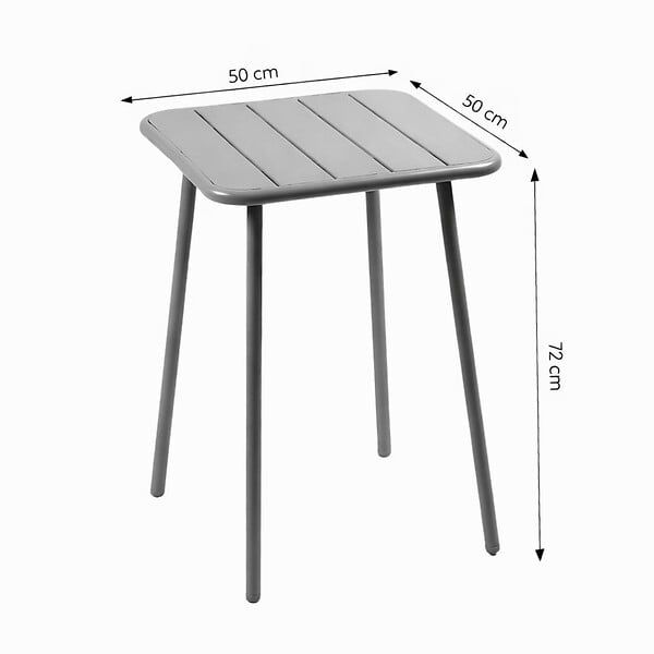CONCEPT USINE - Table carrée 2 places 50x50cm vert BERGAME - large