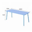 CONCEPT USINE - Table de jardin 6 places 160cm bleu BERGAME - vignette