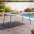 CONCEPT USINE - Table de jardin 6 places 160cm bleu BERGAME - vignette
