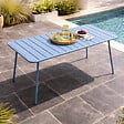 CONCEPT USINE - Table de jardin 6 places 160cm bleu BERGAME - vignette
