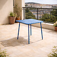 CONCEPT USINE - Table carrée 4 places 70x70cm bleu BERGAME - vignette