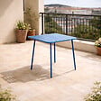 CONCEPT USINE - Table carrée 4 places 70x70cm bleu BERGAME - vignette
