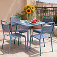 CONCEPT USINE - Table carrée 4 places 70x70cm bleu BERGAME - vignette