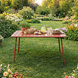 CONCEPT USINE - Table de jardin 4 à 6 places 120cm terracotta BERGAME - vignette