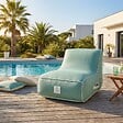COCO LOUNGE - Fauteuil de jardin gonflable RIVIERA  Collection  Soge - vert d'eau - vignette