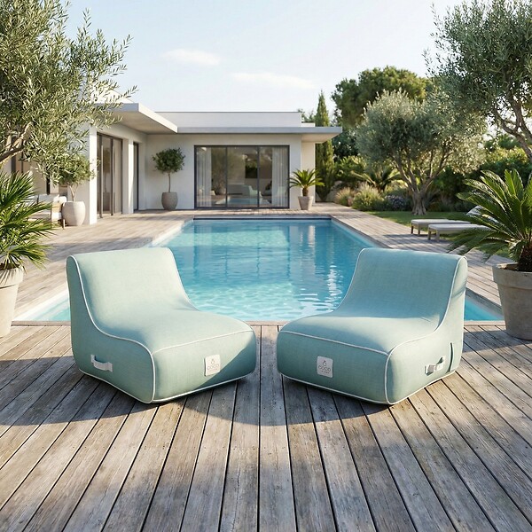 COCO LOUNGE - Fauteuil de jardin gonflable RIVIERA  Collection  Soge - vert d'eau - large
