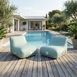 COCO LOUNGE - Fauteuil de jardin gonflable RIVIERA  Collection  Soge - vert d'eau - vignette