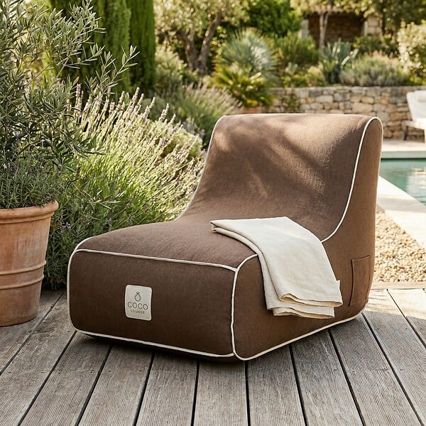 COCO LOUNGE - Fauteuil de jardin gonflable RIVIERA  Collection Moka - chocolat - large