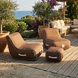 COCO LOUNGE - Fauteuil de jardin gonflable RIVIERA  Collection Moka - chocolat - vignette