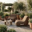 COCO LOUNGE - Fauteuil de jardin gonflable RIVIERA  Collection Moka - chocolat - vignette