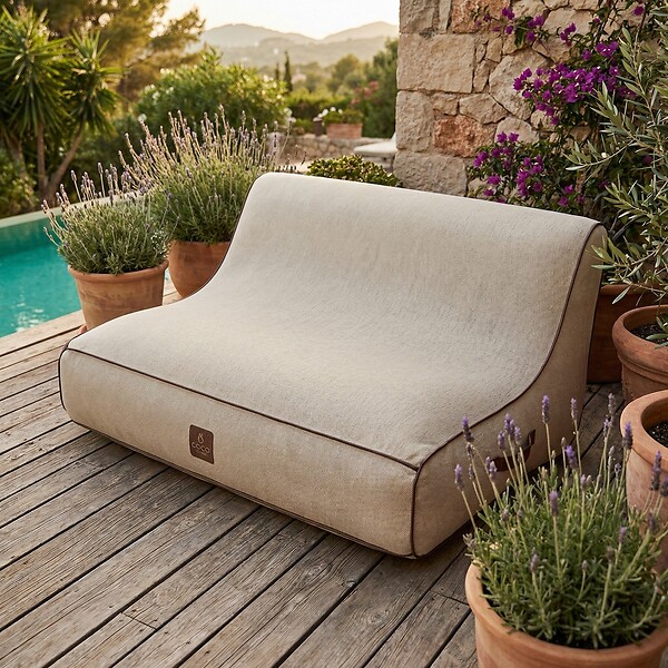 COCO LOUNGE - Canapé de jardin gonflable ALIZÉ Collection Aloha - blanc cassé - large