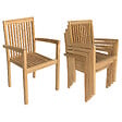 HAPPY GARDEN - Salon de jardin en teck JAVA - table carrée - 8 places - vignette