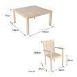 HAPPY GARDEN - Salon de jardin en teck JAVA - table carrée - 8 places - vignette
