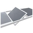 HAPPY GARDEN - Salon de jardin FIRENZE extensible en textilène gris 8 places - aluminium blanc - vignette
