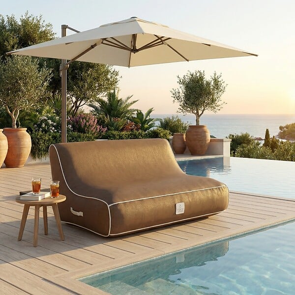 COCO LOUNGE - Canapé de jardin gonflable ALIZÉ Collection Moka - chocolat - large