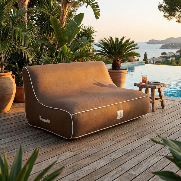 COCO LOUNGE - Canapé de jardin gonflable ALIZÉ Collection Moka - chocolat - large