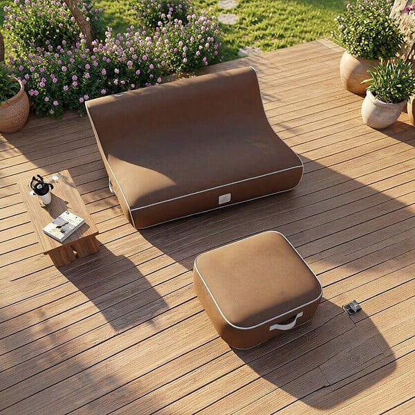 COCO LOUNGE - Canapé de jardin gonflable ALIZÉ Collection Moka - chocolat - large