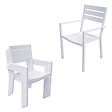 HAPPY GARDEN - Salon de jardin VENEZIA extensible 132/264 en aluminium blanc - 10 places - vignette