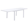 HAPPY GARDEN - Salon de jardin VENEZIA extensible 132/264 en aluminium blanc - 10 places - vignette