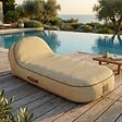 COCO LOUNGE - Transat gonflable PALMA Collection Boho - couleur toile de jute - vignette