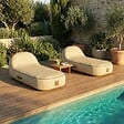 COCO LOUNGE - Transat gonflable PALMA Collection Boho - couleur toile de jute - vignette