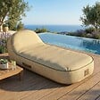 COCO LOUNGE - Transat gonflable PALMA Collection Boho - couleur toile de jute - vignette