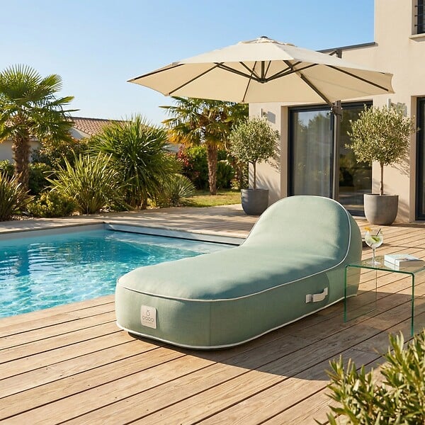 COCO LOUNGE - Transat gonflable PALMA Collection  Soge - vert d'eau - large