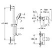 GROHE - Mitigeur douche Bauloop monocommande et douchette Grohe Vitalio Start - vignette
