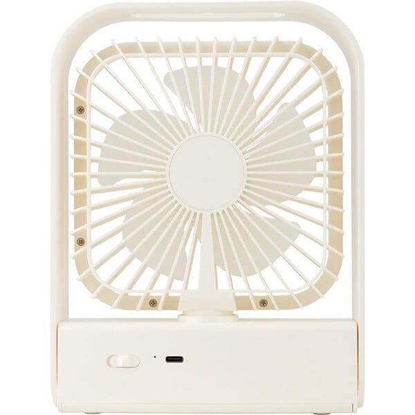 VOLTMAN - Ventilateur de table rechargeable 15 cm - blanc - Voltman - large
