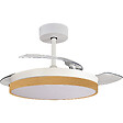 VOLTMAN - Ventilateur de plafond + éclairage + pâles rétractables Ø91 cm - blanc - Voltman - vignette
