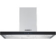 ROSIERES - hotte décorative murale 90cm 65db 504m3/h inox/verre noir - rhp90tx - vignette