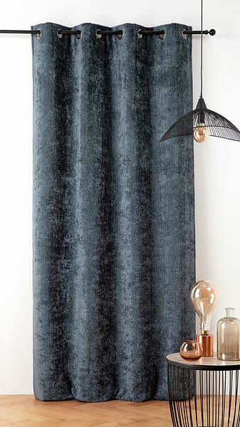 LINDER - Rideau thermique Colorado - Bleu de minuit - 135x260cm - large