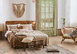 MOREL - Rideau de porte macramé RDP GYPSI VR - Vert sauge - 90x200cm - vignette