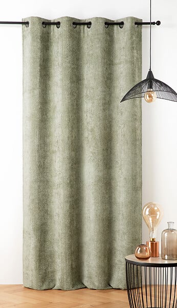 LINDER - RIDEAU THERMIQUE COLORADO VERT LICHEN 135x260cm - large